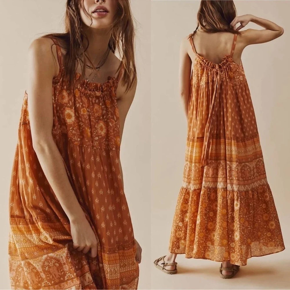 Spell & The Gypsy Collective Utopia Strappy Sundress Cinnamon Women’s Size M